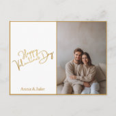 Minimalist Valentine's Day Custom Photo & Text  Briefkaart (Voorkant)