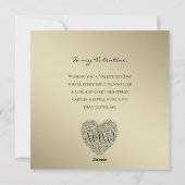 Minimalist Valentine's Day  Line Art Feestdagenkaart (Achterkant)