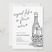 Minimalist verouderd als een fijne wijn volwassen  kaart (Voorkant)