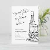 Minimalist verouderd als een fijne wijn volwassen  kaart (Staand voorkant)