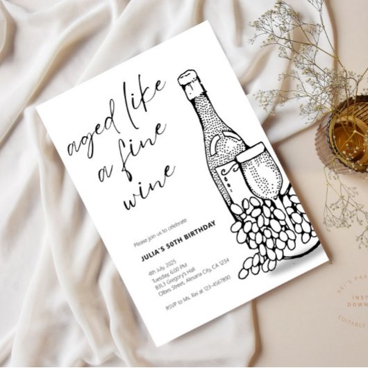 Minimalist verouderd als een fijne wijn volwassen  kaart