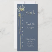 Minimalist Vertical Floral Slate 60th Birthday  Kaart (Voorkant)