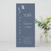 Minimalist Vertical Floral Slate 70th Birthday  Kaart (Staand voorkant)