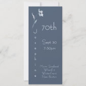 Minimalist Vertical Floral Slate 70th Birthday  Kaart (Voorkant)