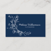 Minimalist Verzamelde Bloemen Visitekaartje (Voorkant)