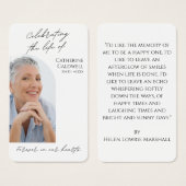 Minimalist viert de Kaart van het levensfotogebed (Voorkant /achterkant)