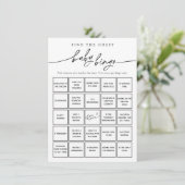 Minimalist Vind de Gast Baby Bingo Game Kaart (Staand voorkant)