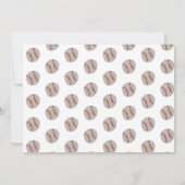 Minimalist Vintage Baseball Birthday Party Kaart (Achterkant)