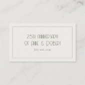 Minimalist vintage plaatskaartje (Achterkant)