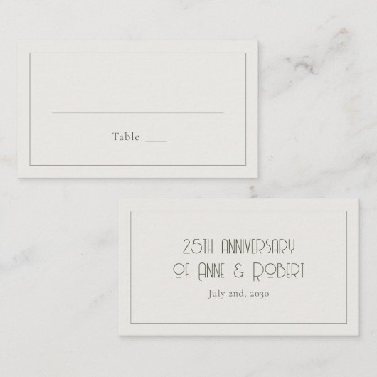 Minimalist vintage plaatskaartje (Voorkant / Achterkant)