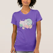 Minimalist Violin Player Elegant Sketch Pastel T-shirt (Voorkant)