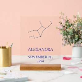 Minimalist Virgo Constellation Acrylic Sign - Pers Acryl Bord