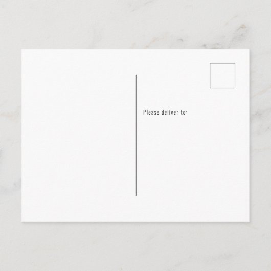 Minimalist Voeg foto toe Trouwfoto Dank u Postc Briefkaart (Achterkant)