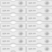 Minimalist Voeg uw Logo sieraden Label Barbell Lab (Voorkant)