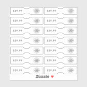 Minimalist Voeg uw Logo sieraden Label Barbell Lab (Vel)