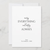 Minimalist Vrolijk alles en gelukkig altijd Feestdagenkaart (Voorkant)