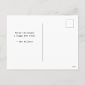 Minimalist Vrolijk Kerstfeest met Foto Feestdagenkaart (Achterkant)