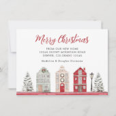 Minimalist Vrolijk Kerstfeest vanuit ons nieuwe hu Aankondiging (Voorkant)