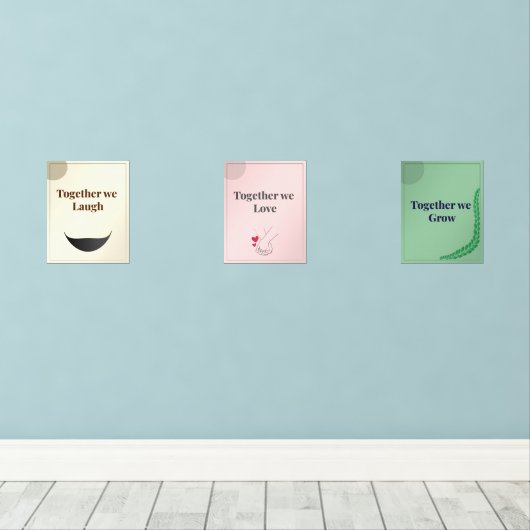 Minimalist Wall Art set of 3 (Houten vloer)