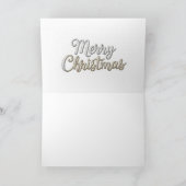 Minimalist Warm and Peaceful Christmas Lettering A Feestdagen Kaart (Binnen)