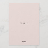 Minimalist |Warm Blush Kaart (Achterkant)