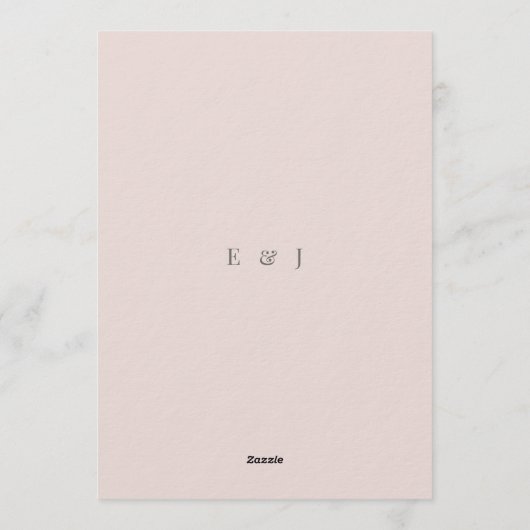 Minimalist |Warm Blush Kaart (Achterkant)