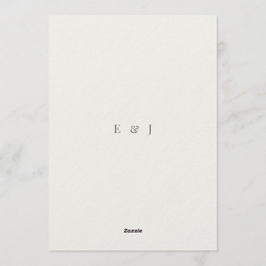 Minimalist | Warm White Kaart (Achterkant)