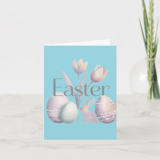 Minimalist Watercolor Easter Typographic Design Feestdagen Kaart