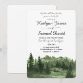 Minimalist Watercolor Pine Tree Mountain Kaart (Voorkant / Achterkant)