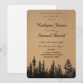 Minimalist Watercolor Pine Tree Mountain Kaart (Voorkant / Achterkant)