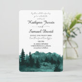 Minimalist Watercolor Pine Tree Mountain Kaart (Staand voorkant)