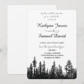 Minimalist Watercolor Pine Tree Mountain Kaart (Voorkant / Achterkant)