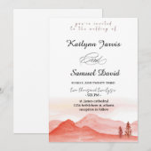 Minimalist Watercolor Pine Tree Mountain Kaart (Voorkant / Achterkant)