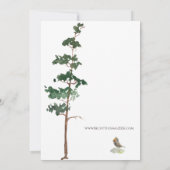 Minimalist Watercolor Spruce Wedding Kaart (Achterkant)