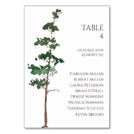 Minimalist Watercolor Spruce Wedding Kaart