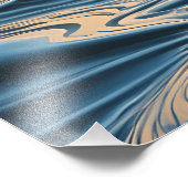 Minimalist Waves at Dawn Foto Afdruk (Hoek)