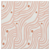 Minimalist Wavy Line Dot Pattern  Stof (Close Up)