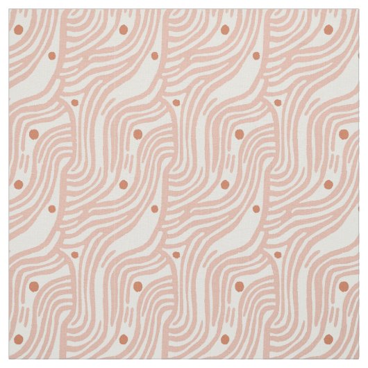 Minimalist Wavy Line Dot Pattern  Stof (Swatch)