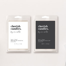 Minimalist Wax Melt Pack Label Voedselcontainer Etiket