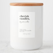 Minimalist Wax Melt Pack Label Voedselcontainer Etiket (Voorkant)