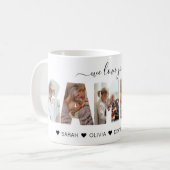 Minimalist We Love You Grammy Fotocollage Koffiemok (Voorkant links)