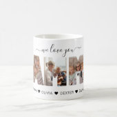 Minimalist We Love You Grammy Fotocollage Koffiemok (Center)