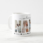 Minimalist We Love You Nana Fotocollage Koffiemok (Voorkant links)