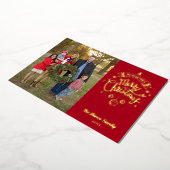 Minimalist We wensen u een prettig kerstfeest Folie Feestdagenkaart (Gedraaid)