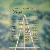  Minimalist  Wedding Alphabetical Seating Chart Acryl Bord (Neutraal)