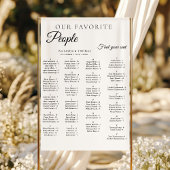 Minimalist Wedding Alphabetical Seating Chart Poster