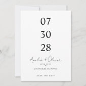 Minimalist Wedding Announcement Script Typography Save The Date (Voorkant)