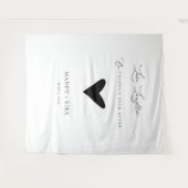 Minimalist Wedding Backdrop Banner Elegant Script  Wandkleed (Voorkant (horizontaal))