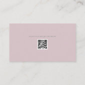 Minimalist Wedding Details Card Dusky Rose Informatiekaartje (Achterkant)