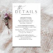 Minimalist Wedding Details Enclosure card Informatiekaartje